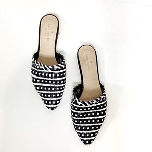 Kate Spade Black and White Mule, Size 7